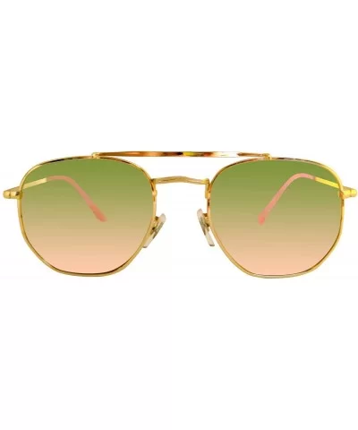 polarized aviator sunglasses retro men and women sunglasses - Pink - C218YLNTSR7 $24.30 Oval