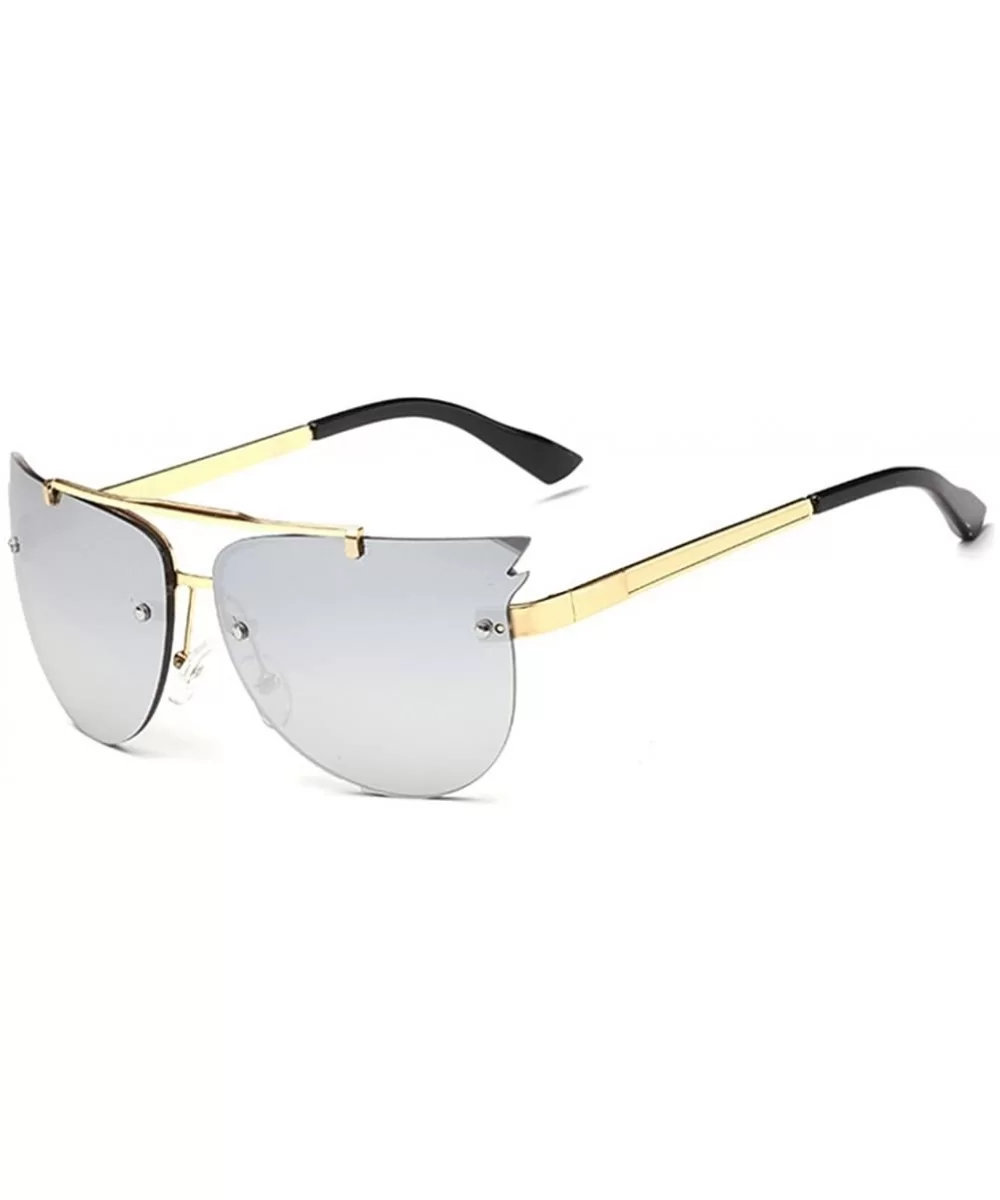 Rimless Cateye Sunglassess Nice Compliment For Lady New Sunglasses - Gold/Silver - CE126NIUGFX $26.80 Oval