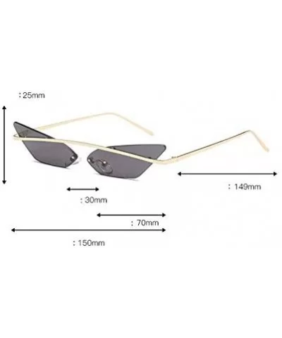 Cat Eye Trend Fashion Sunglasses Metallic Film Eyewear - Black Color - C618IWRT5W7 $25.08 Butterfly