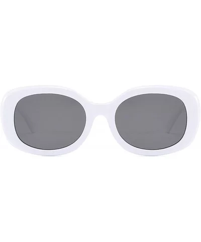 Vintage Sunglasses for Men or Women PC AC UV400 Sunglasses - White Gray - CG18SAT9263 $22.15 Rectangular