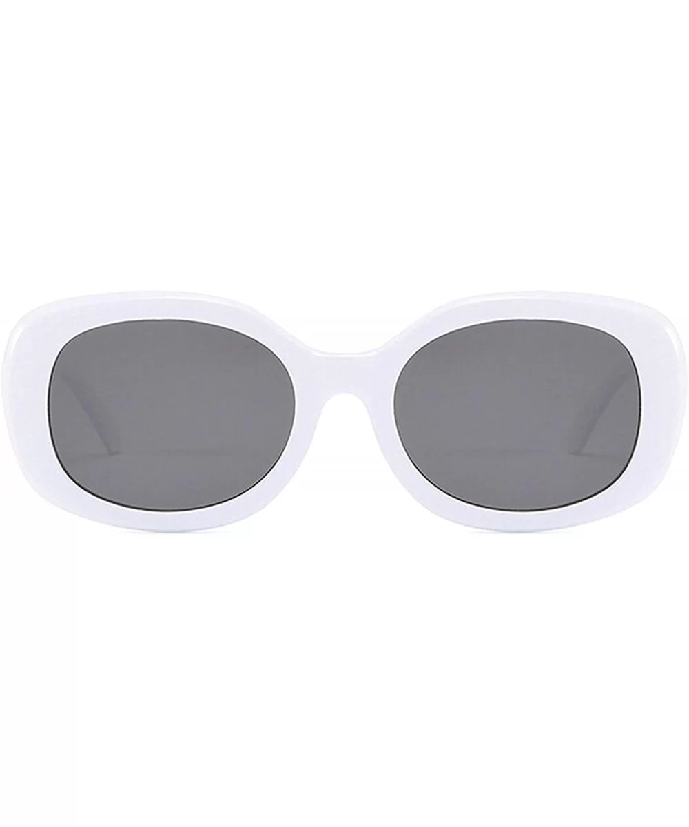 Vintage Sunglasses for Men or Women PC AC UV400 Sunglasses - White Gray - CG18SAT9263 $22.15 Rectangular