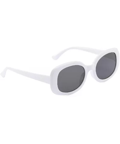 Vintage Sunglasses for Men or Women PC AC UV400 Sunglasses - White Gray - CG18SAT9263 $22.15 Rectangular