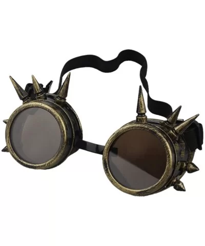 Rivet Steampunk Windproof Mirror Vintage Gothic Lenses Goggles - 8365d - CT18RR2KT9E $15.79 Sport