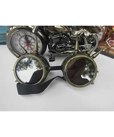 Rivet Steampunk Windproof Mirror Vintage Gothic Lenses Goggles - 8365d - CT18RR2KT9E $15.79 Sport