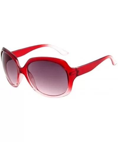 Retro Oversized Square Sunglasses for Women Vintage Shades Plastic Frame UV400 Lens Eyewear - F - CV18U969MYO $12.89 Oversized