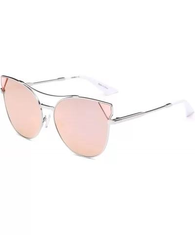 Women Round Cat Eye Sunglasses - Pink - C318WTI6GD2 $32.62 Goggle