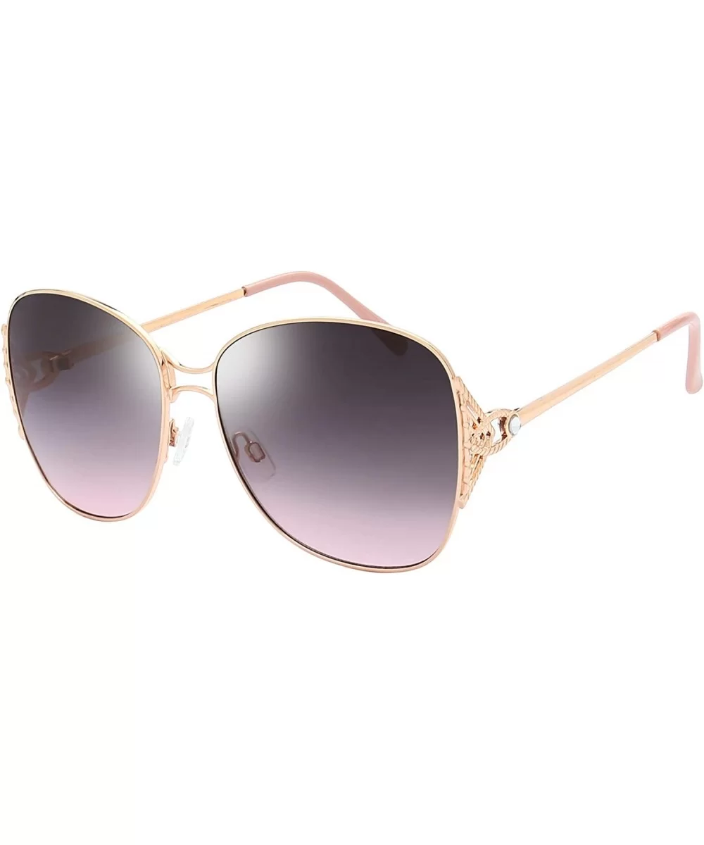 Classic Crystal Elegant Women Beauty Design Sunglasses Gift Box - L153-gold - CP18M0SRO6O $23.50 Round