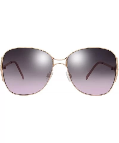 Classic Crystal Elegant Women Beauty Design Sunglasses Gift Box - L153-gold - CP18M0SRO6O $23.50 Round