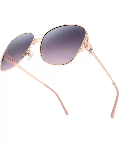 Classic Crystal Elegant Women Beauty Design Sunglasses Gift Box - L153-gold - CP18M0SRO6O $23.50 Round