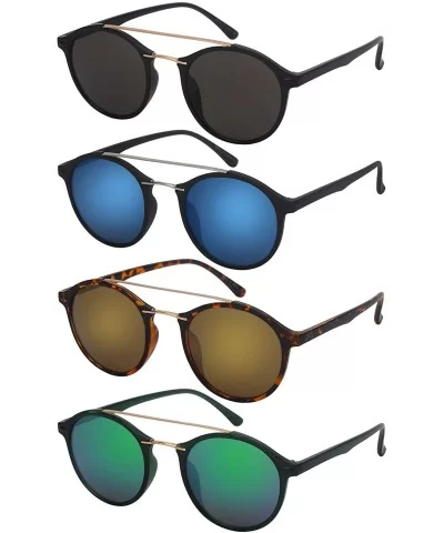 Retro Inspired Plastic Round Sunglasses for Men Women 53104-REV - CN18INLLRE4 $13.02 Round