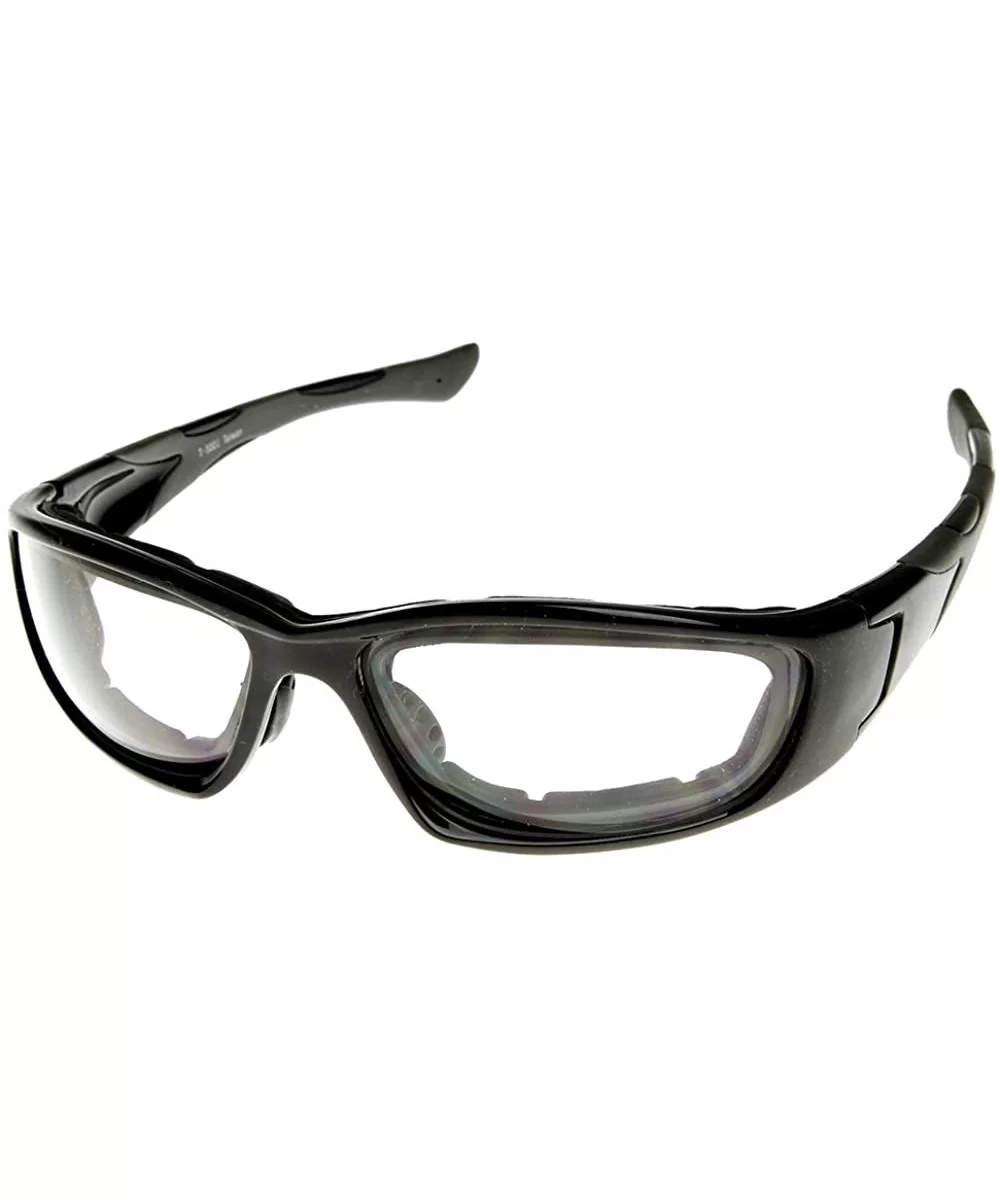 TR-90 Protective Padded Multisport Goggles (Black Clear) - CD11KBZXYQD $24.39 Goggle