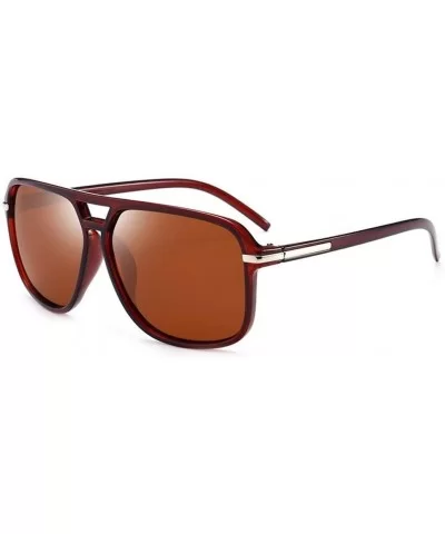 Polarized Sunglasses Oversized Driving Sunglass - Brown - CW1998G9W4K $27.31 Goggle