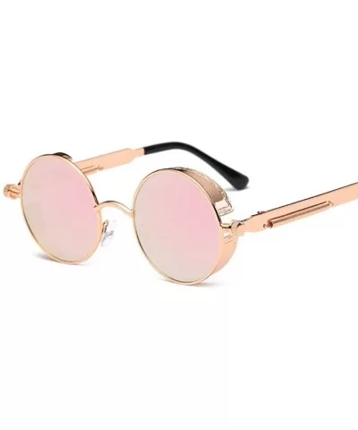 Retro Round Gothic Steampunk Sunglasses Women Mirror Sun Glasses Female 1 - 9 - CV18XDWTC2W $11.85 Aviator