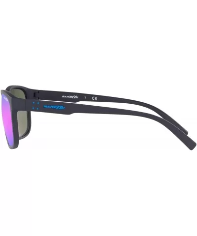 Men's An4257 Urca Rectangular Sunglasses - Dark Blue/Green Mirror Light Blue - C518R6LC747 $75.41 Sport
