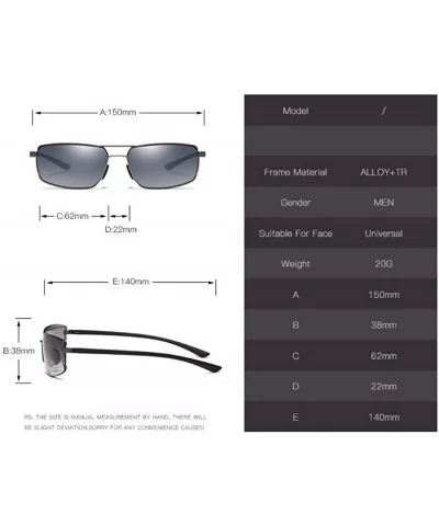 Men's Sunglasses Sunglasses Frameless Square Sunglasses Anti-Ultraviolet Glasses - D - C018QS0DU96 $64.14 Aviator