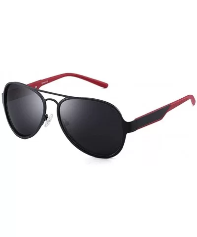 Unisex Aviator Sunglasses Polarized Sun Glasses For Men or Women- Sunglasses - Red - CW18WW2ZAM5 $26.50 Aviator