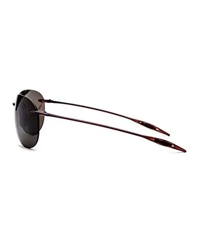 Rimless Sunglasses For Men Women Ultralight TR90 Frame - Brown - CT18H0LTNUG $55.85 Aviator