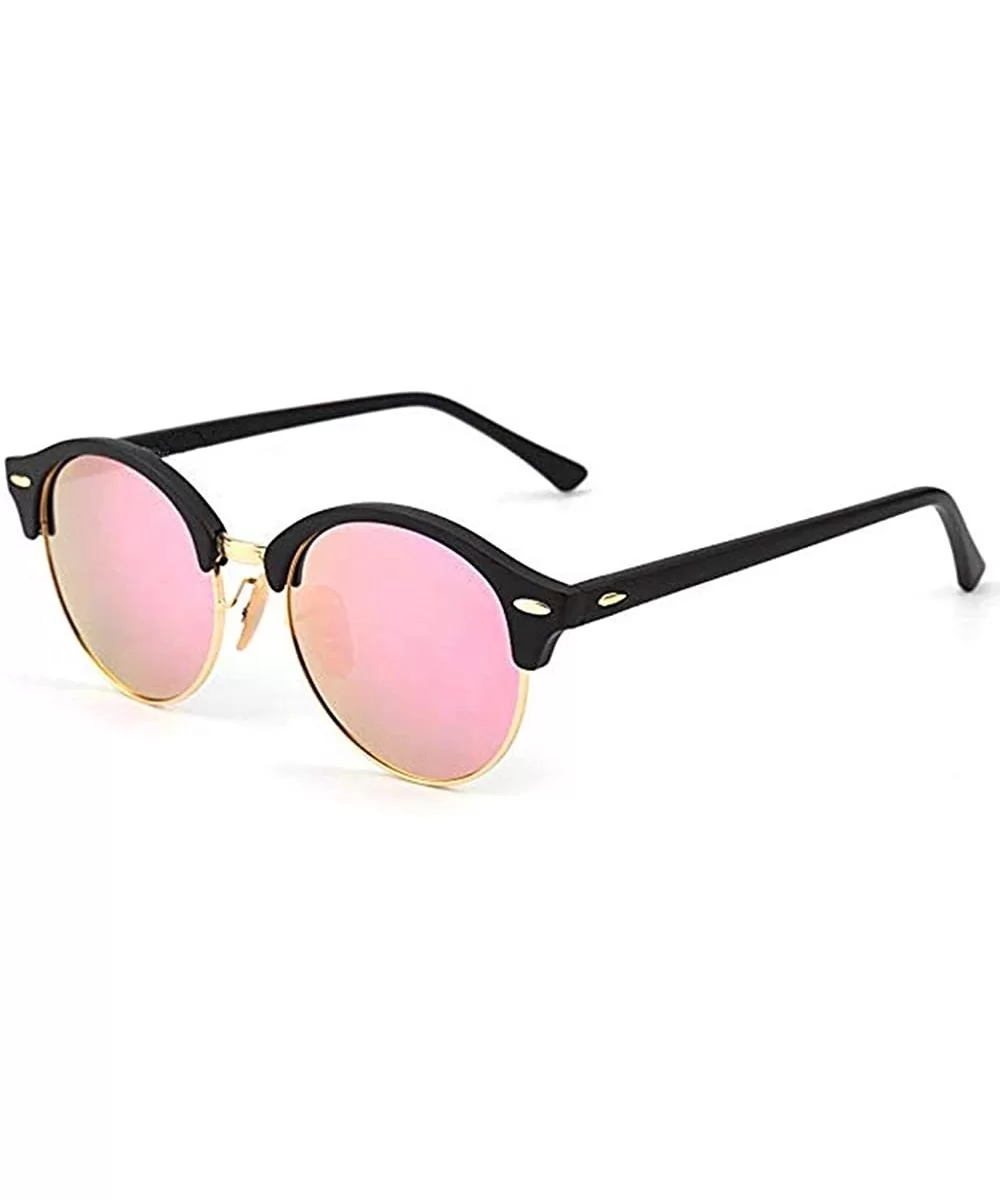 Semi Rimless Polarized Sunglasses WITH CASE Women Men Retro Sunglasses - CA18R6X25M2 $17.21 Semi-rimless
