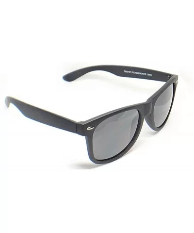 Unisex Retro Classic Trendy Sunglasses - Matt Black - CB18QQZ2GRM $13.10 Rectangular