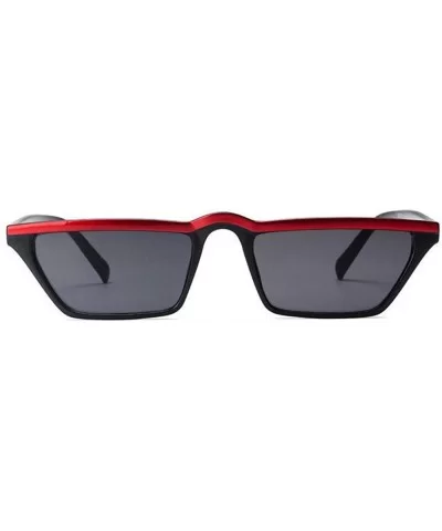 Vintage Small Square Shade Sunglasses Women Eyewear Plastic Frame - Red - CK18D8Z3G2R $8.15 Rimless