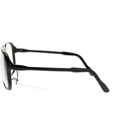 Super Oversized Square Eyeglasses Vintage Party Nerdy Clear Lens Glasses - Black - C211TA3ZDVZ $13.23 Square