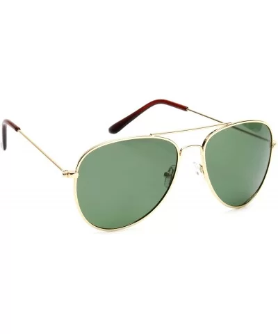 Polarized Aviator Sunglasses Many Colors - Gold/Green - 02 - CR1825MCZ3N $14.89 Aviator