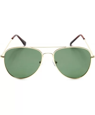 Polarized Aviator Sunglasses Many Colors - Gold/Green - 02 - CR1825MCZ3N $14.89 Aviator