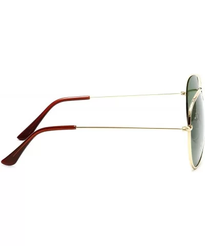 Polarized Aviator Sunglasses Many Colors - Gold/Green - 02 - CR1825MCZ3N $14.89 Aviator