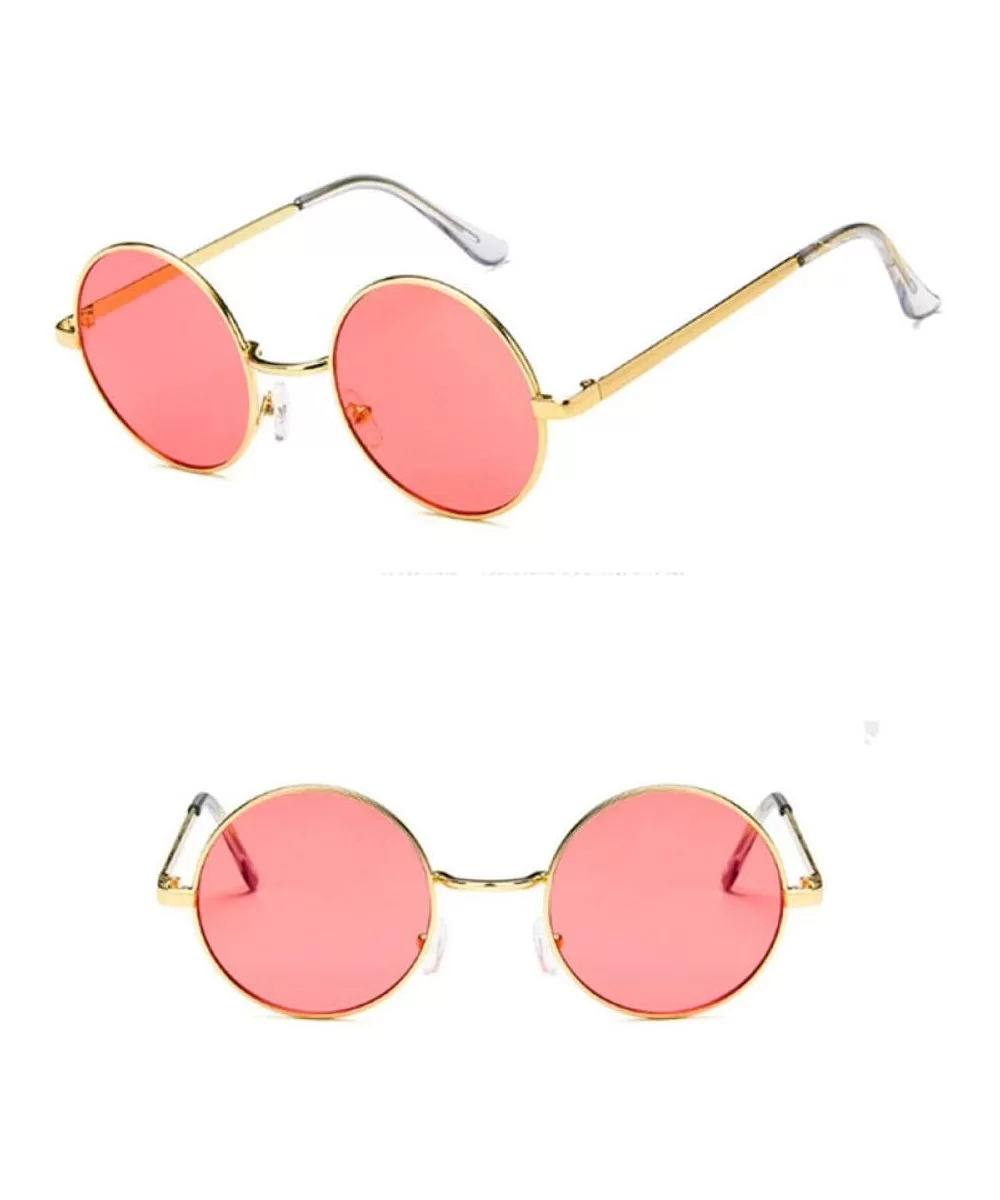 Sun Glasses Vintage Fashion Sunglasses Round Frame Steampunk Men Women Sun Glasses-E - CQ199HUIWN8 $40.92 Round