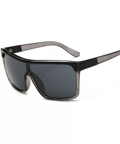 Square Shield Sunglasses Men Male Luxury Brand Sun Glasses for Men Cool Shades Mirror Retro - 1 - C318QAUXWLR $44.93 Round