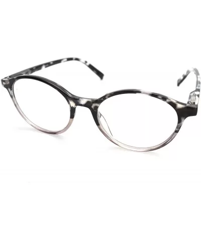 shoolboy fullRim Lightweight Reading spring hinge Glasses - Z1 Shiny Handmade Black Grey Tortoise - CL18TS6UGUN $27.32 Round