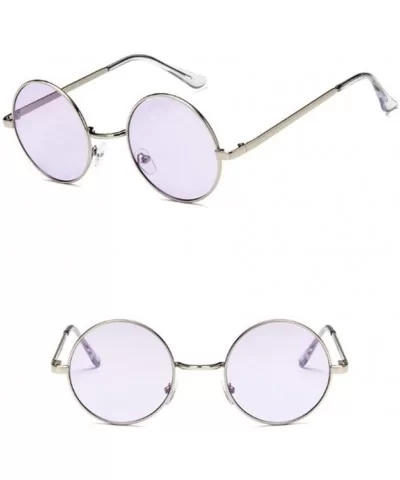 Sun Glasses Vintage Fashion Sunglasses Round Frame Steampunk Men Women Sun Glasses-E - CQ199HUIWN8 $40.92 Round