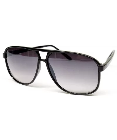 Square Aviator Sunglasses Sport Car Racing Mens Womens Fashion (Black) - C5118F6CA7N $11.81 Square