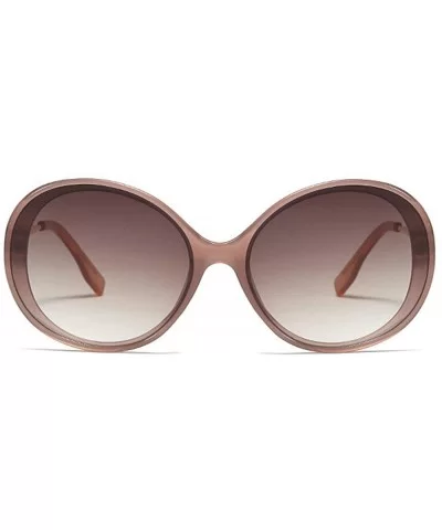 Men Fashion Ultra light Oval Sunglasses Brand Designer Vintage Lady shaded Glasses UV400 - Brown - CZ18UCK53W0 $17.23 Oval