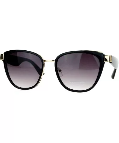 Square Cateye Frame Sunglasses Womens Chic Designer Fashion Shades - Black - C71896NZWEO $13.61 Square