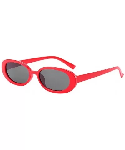 Unisex Fashion New Small Frame Sunglasses Cow Color Vintage Irregular Shape Casual Sun Glasses - B - C418SW9EW9I $11.79 Goggle