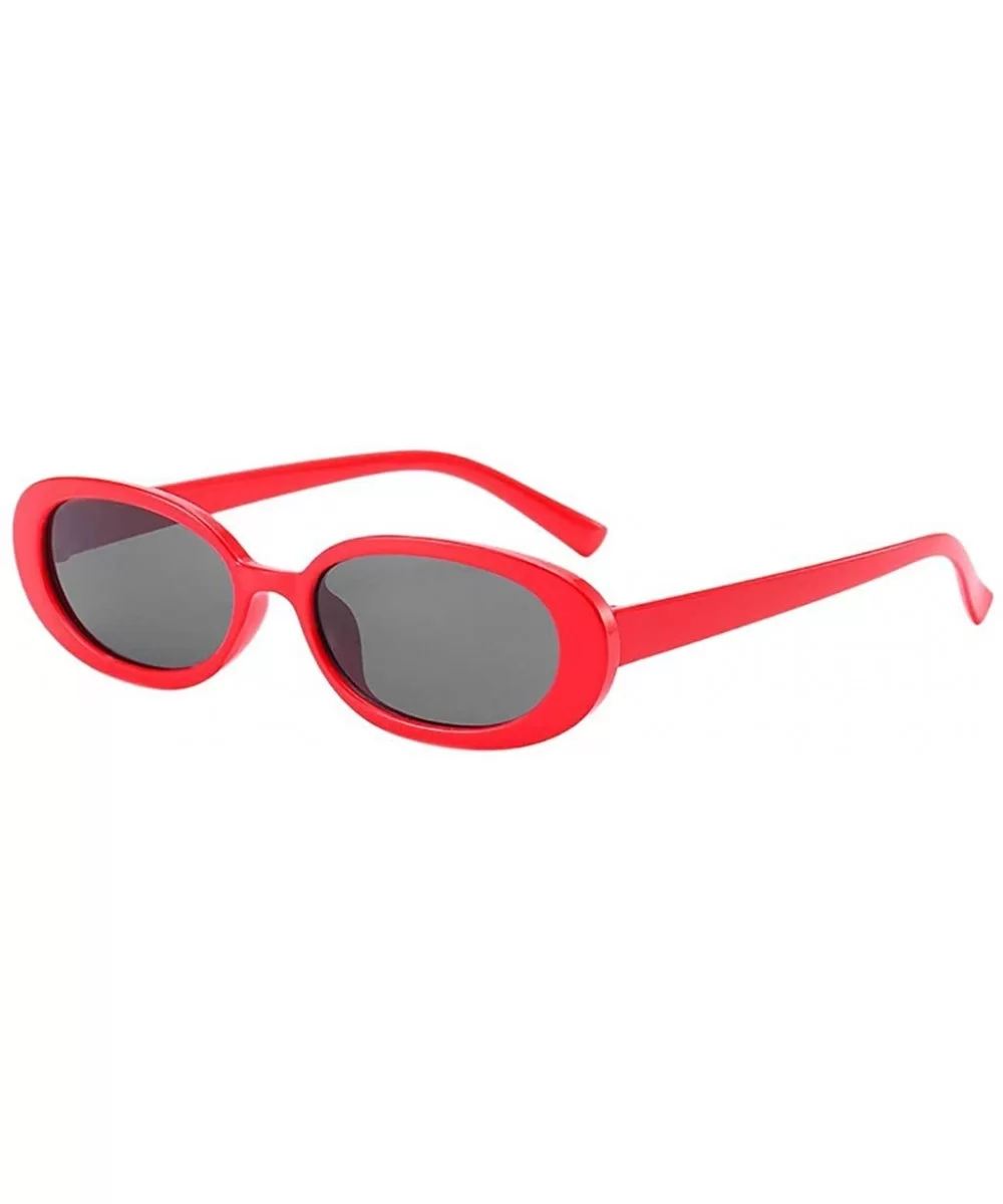 Unisex Fashion New Small Frame Sunglasses Cow Color Vintage Irregular Shape Casual Sun Glasses - B - C418SW9EW9I $11.79 Goggle