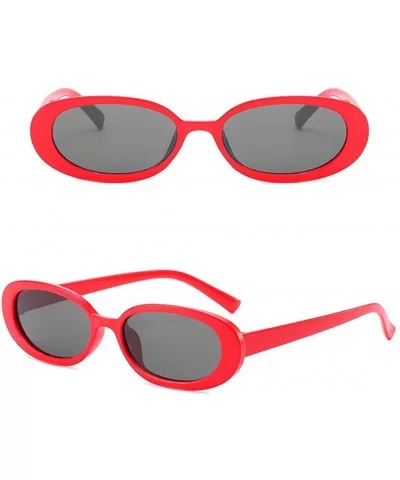 Unisex Fashion New Small Frame Sunglasses Cow Color Vintage Irregular Shape Casual Sun Glasses - B - C418SW9EW9I $11.79 Goggle