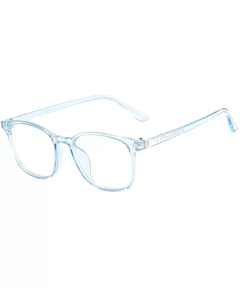 Unisex Glasses Round Computer Readers Eyeglasses Frames for Prescription Lens - Blue - CK18S9TAD7G $10.07 Aviator