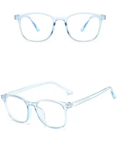 Unisex Glasses Round Computer Readers Eyeglasses Frames for Prescription Lens - Blue - CK18S9TAD7G $10.07 Aviator