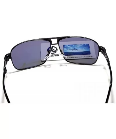 Steel-willed Men Sunglasses Polarized Metallic Black C4 Polarized With Box - C2 - CH18XAK8G62 $35.06 Aviator