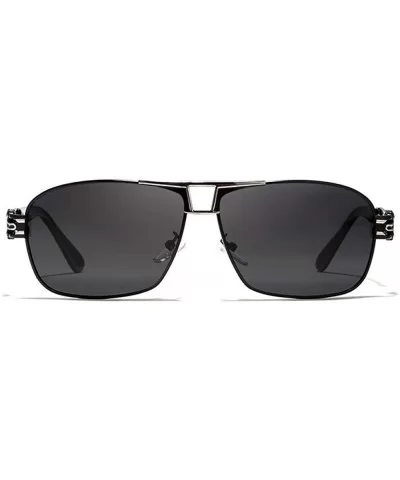 Steel-willed Men Sunglasses Polarized Metallic Black C4 Polarized With Box - C2 - CH18XAK8G62 $35.06 Aviator