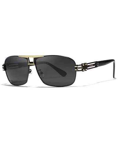 Steel-willed Men Sunglasses Polarized Metallic Black C4 Polarized With Box - C2 - CH18XAK8G62 $35.06 Aviator