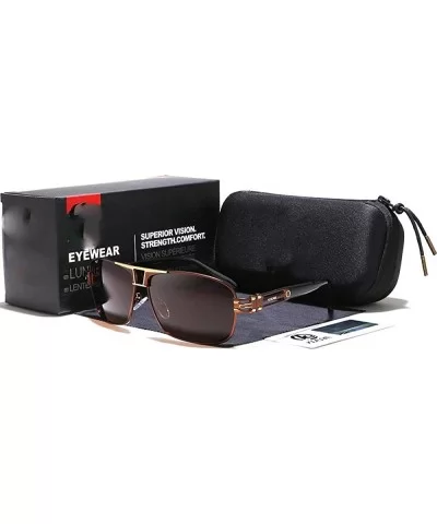 Steel-willed Men Sunglasses Polarized Metallic Black C4 Polarized With Box - C2 - CH18XAK8G62 $35.06 Aviator