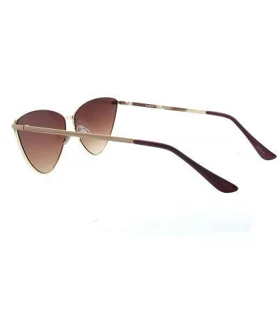 Women Cat Eye Fashion Style Sunglasses - Gold Gradient Brown - C818QGGUYT5 $13.23 Cat Eye