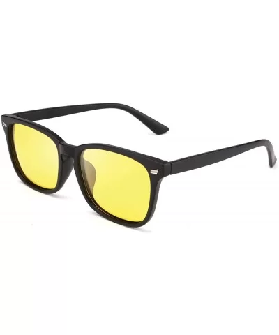 Square Horn Polarized Sunglasses Colorful Sunglasses for Men and Women B2568 - 03 Yellow - CD1969Z7O04 $17.12 Square