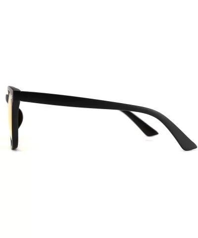 Square Horn Polarized Sunglasses Colorful Sunglasses for Men and Women B2568 - 03 Yellow - CD1969Z7O04 $17.12 Square