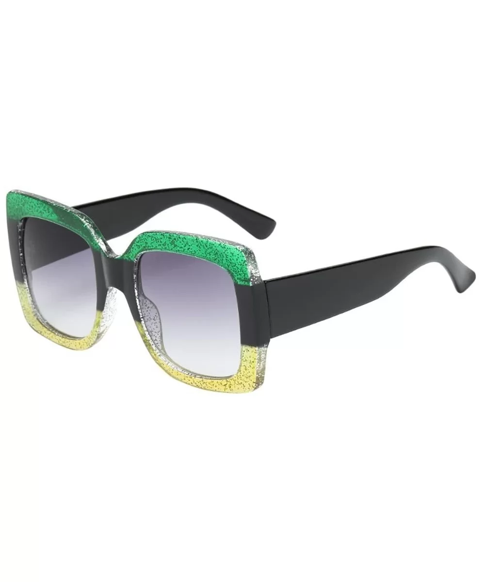 Squared Sunglasses Novelty Oversized - C - CY190HYA2EM $9.58 Oversized