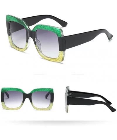 Squared Sunglasses Novelty Oversized - C - CY190HYA2EM $9.58 Oversized