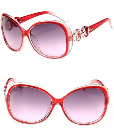 2019 Oversized Gradient Ladies Sunglasses Women Brand Designer Classic Sun Glasses Vintage - Red - CD18W80AL0K $12.67 Oversized